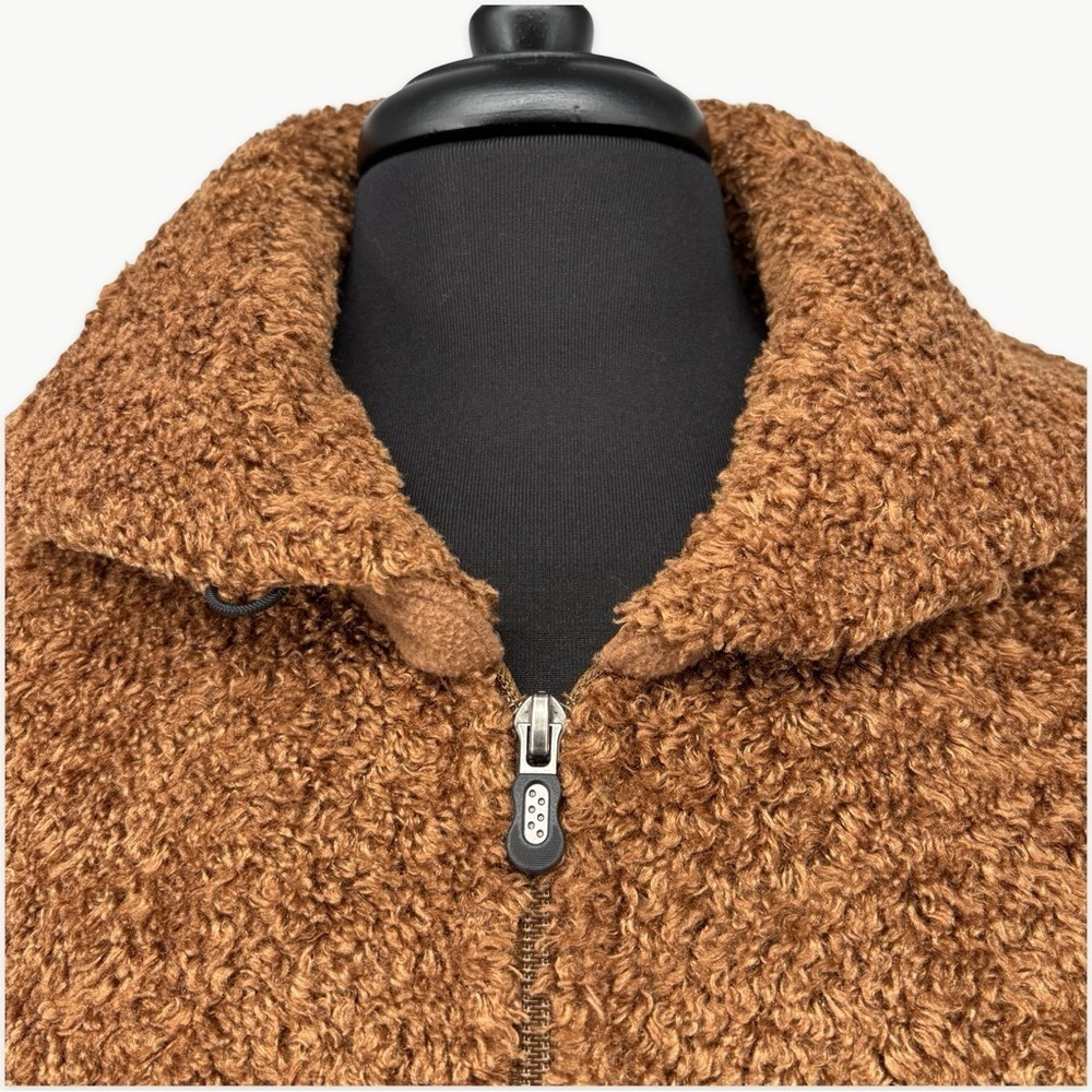Vintage Patagonia Synchilla Teddy Fleece Jacket Size Small Camel Brown Y2K Cozy - Picture 6 of 10